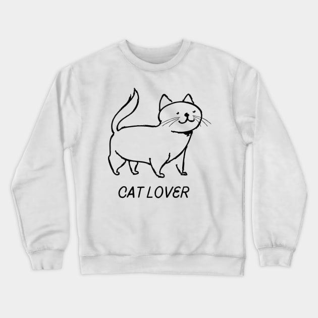 cat tama cute black cat love Crewneck Sweatshirt by samidib16